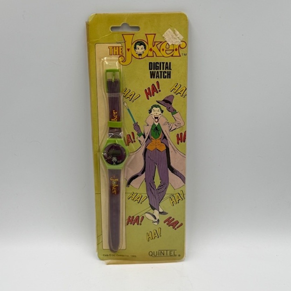 Vintage 1989 DC Comics The Joker Digital Watch Quintel Purple Green New In Box